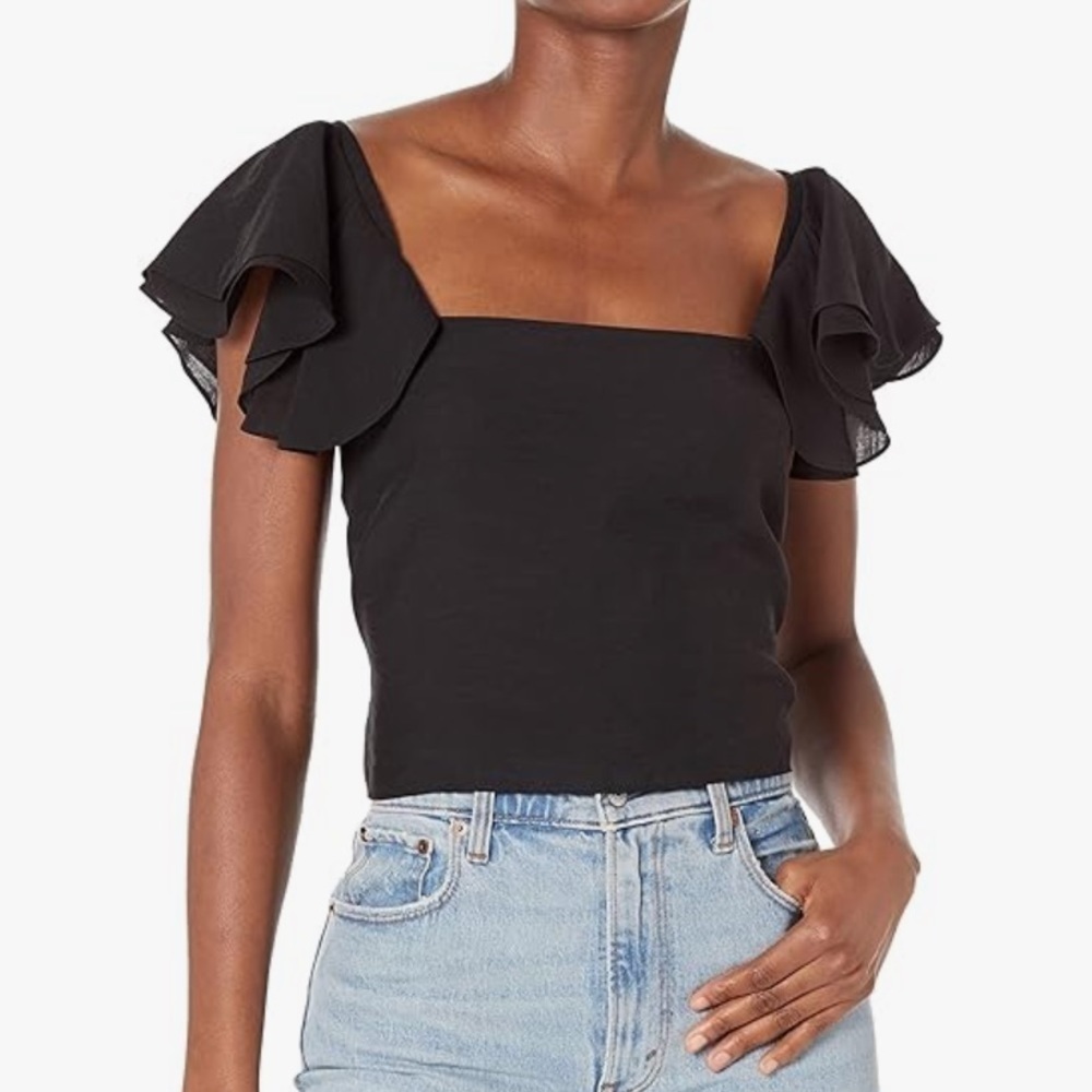 NWT Vince Flutter Strap Cami in Black sz M